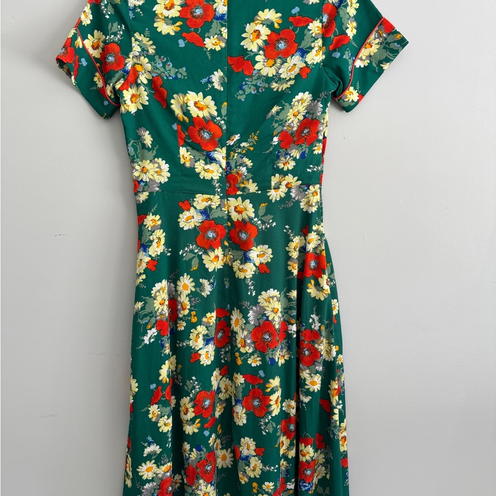 Floral Green Dress - Picture 3 of 4